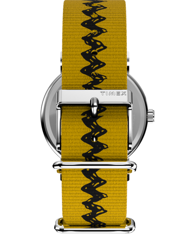 TW2R41100 Timex x Peanuts Charlie Brown 38mm Fabric Strap Watch Strap Image