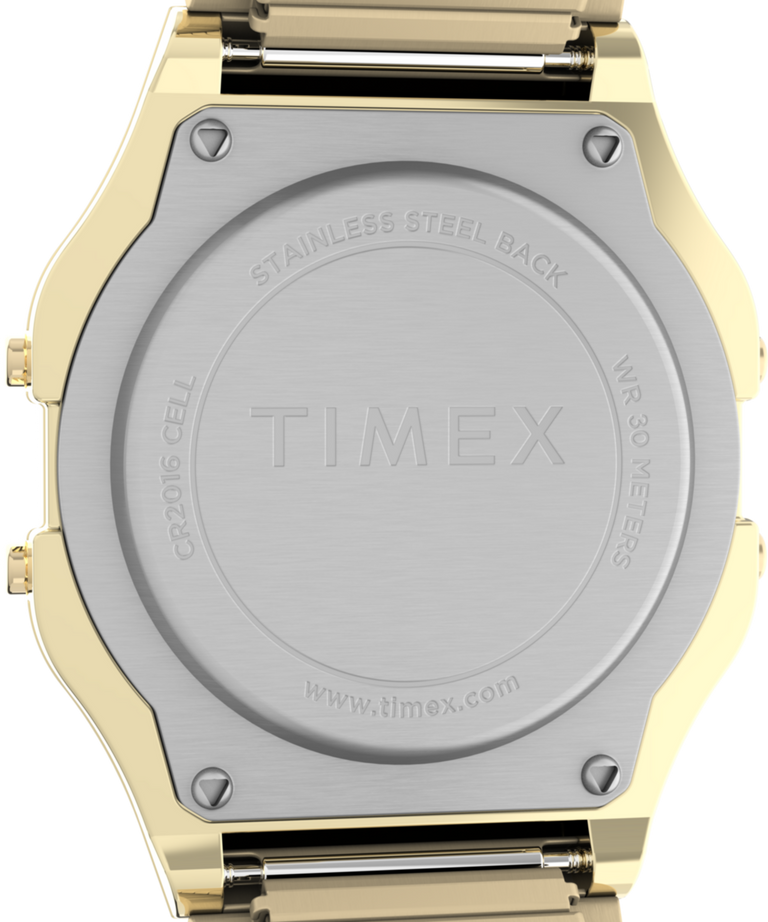 TW2R79000 Timex T80 34mm Stainless Steel Expansion Band Watch Caseback Image