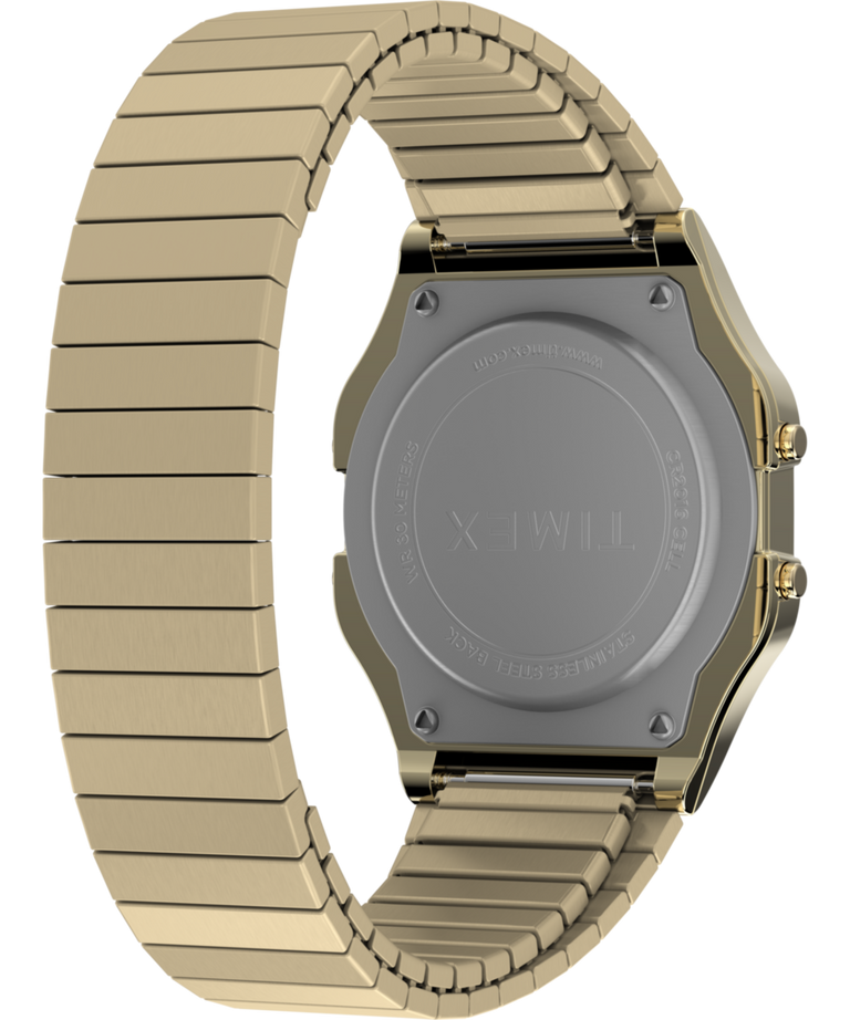 TW2R79000 Timex T80 34mm Stainless Steel Expansion Band Watch Caseback with Attachment Image