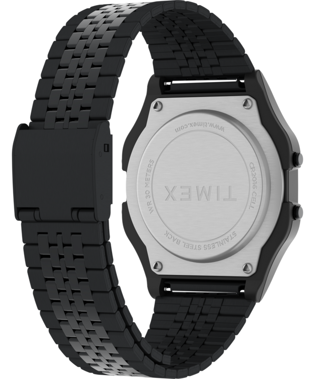 TW2R79400 Timex T80 34mm Stainless Steel Bracelet Watch Caseback with Attachment Image