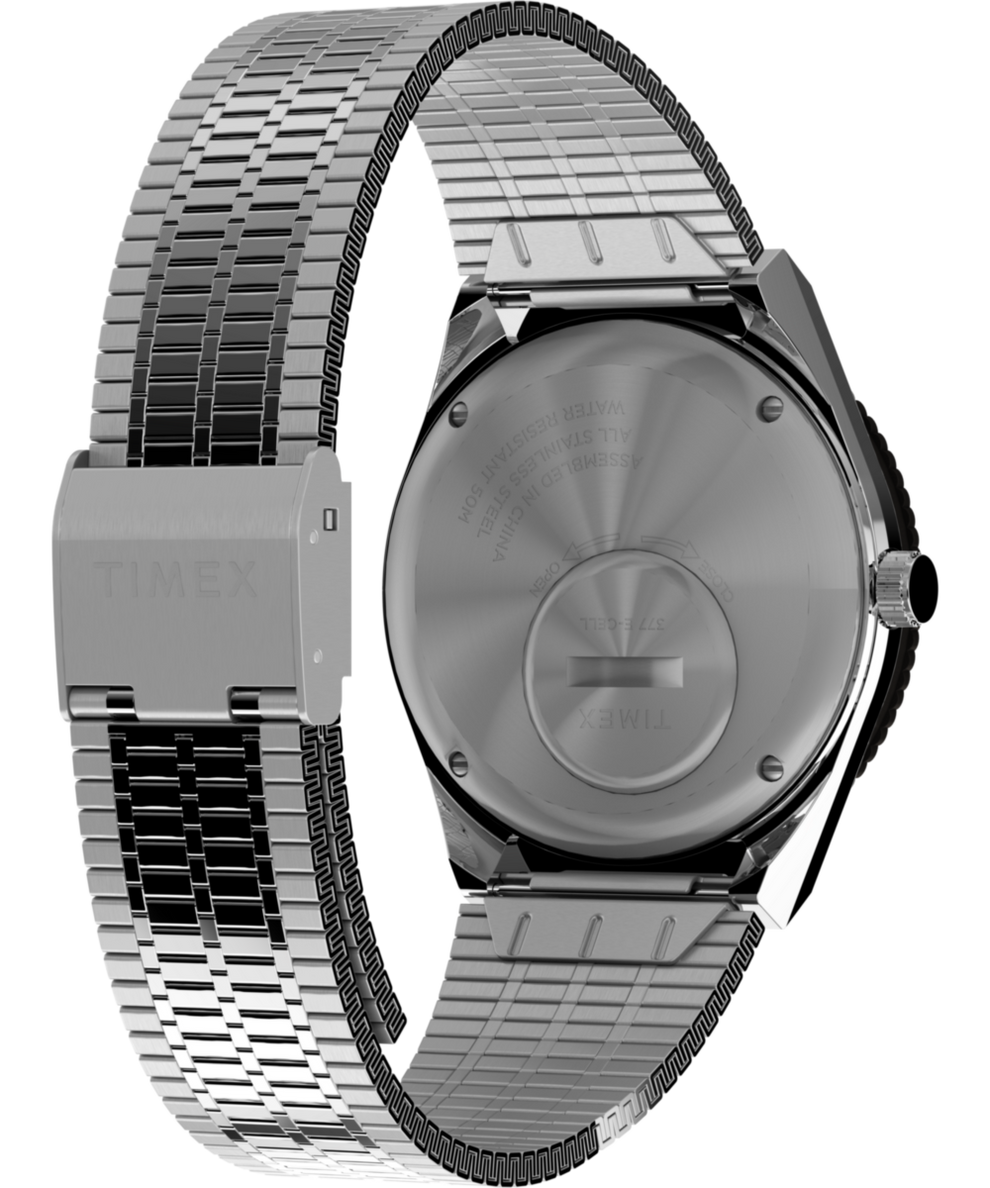 TW2U61800 Q Timex Reissue 38mm Stainless Steel Bracelet Watch Caseback with Attachment Image