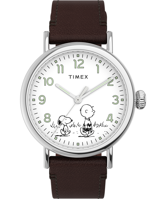 Timex Standard x Peanuts 70th Anniversary 40mm Leather Strap Watch