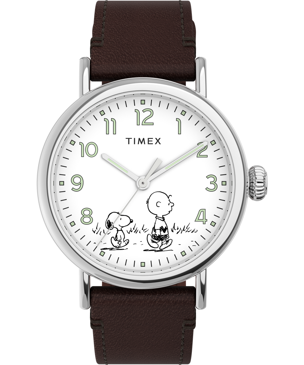 Timex Standard x Peanuts 70th Anniversary 40mm Leather Strap Watch