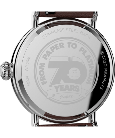 Timex Standard x Peanuts 70th Anniversary 40mm Leather Strap Watch