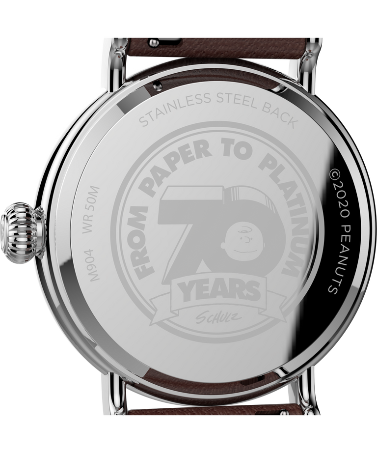 Timex Standard x Peanuts 70th Anniversary 40mm Leather Strap Watch