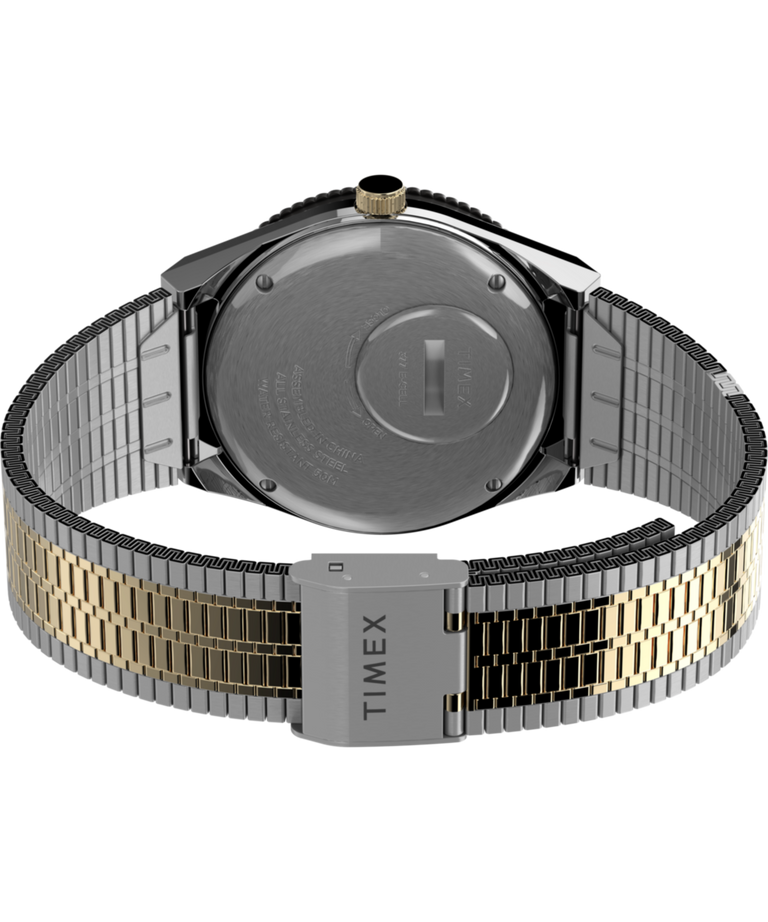 TW2V18500 Q Timex Reissue 38mm Stainless Steel Bracelet Watch Caseback with Attachment Image