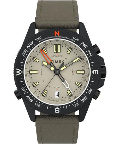 TW2V21800 Expedition Tide-Temp-Compass 43mm Eco-Friendly Leather Strap Watch Primary Image