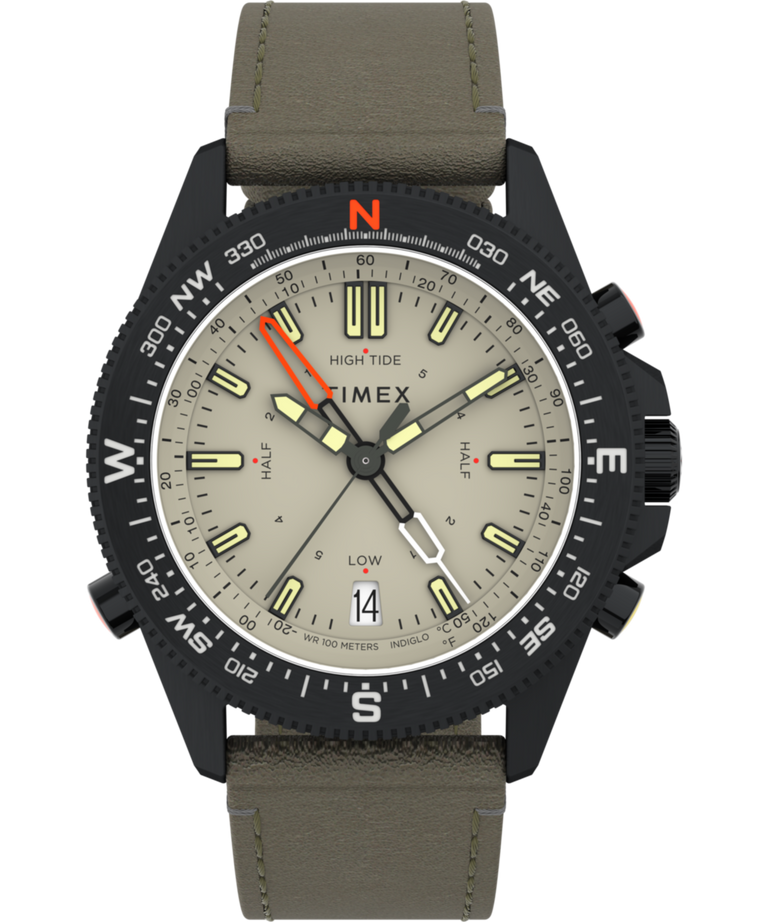 TW2V21800 Expedition Tide-Temp-Compass 43mm Eco-Friendly Leather Strap Watch Primary Image