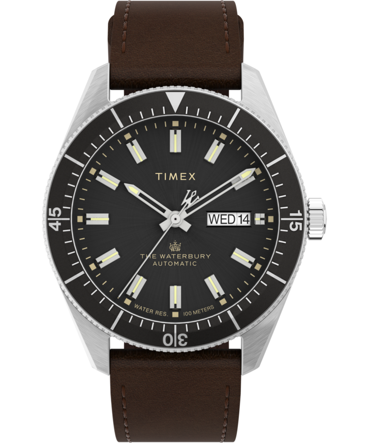 TW2V24800 Waterbury Dive Automatic 40mm Leather Strap Watch Primary Image