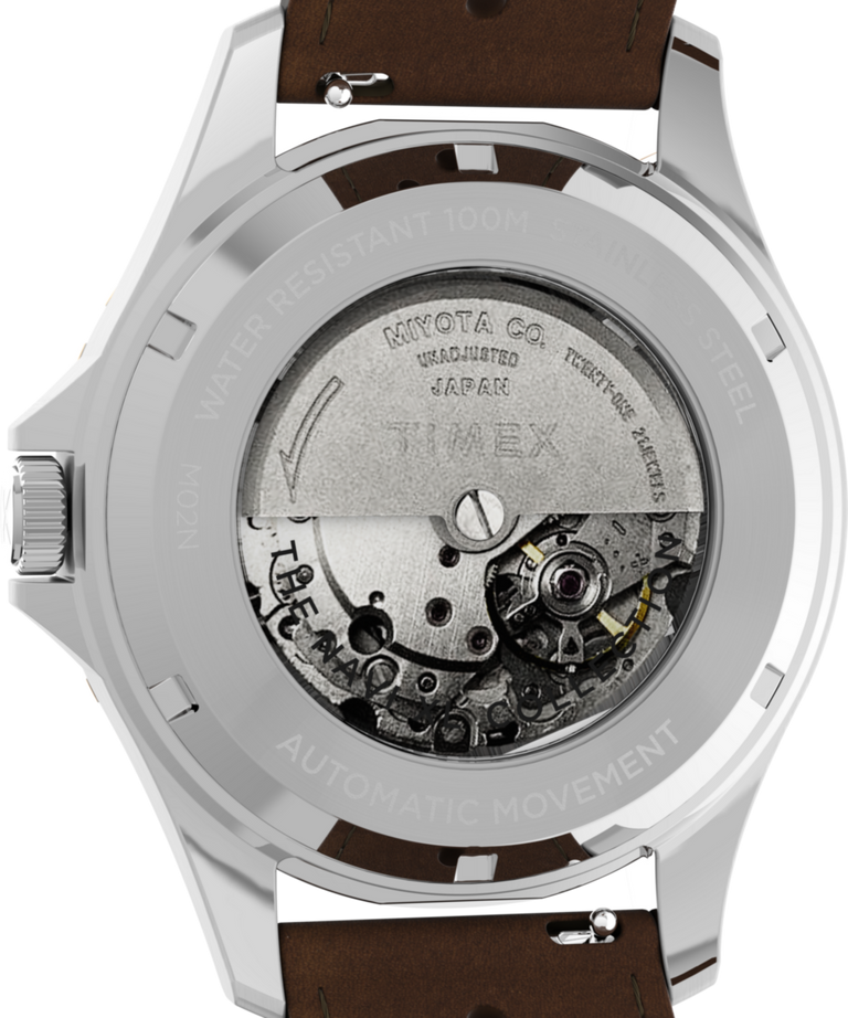 TW2V41500 Navi Automatic 41mm Leather Strap Watch Caseback Image