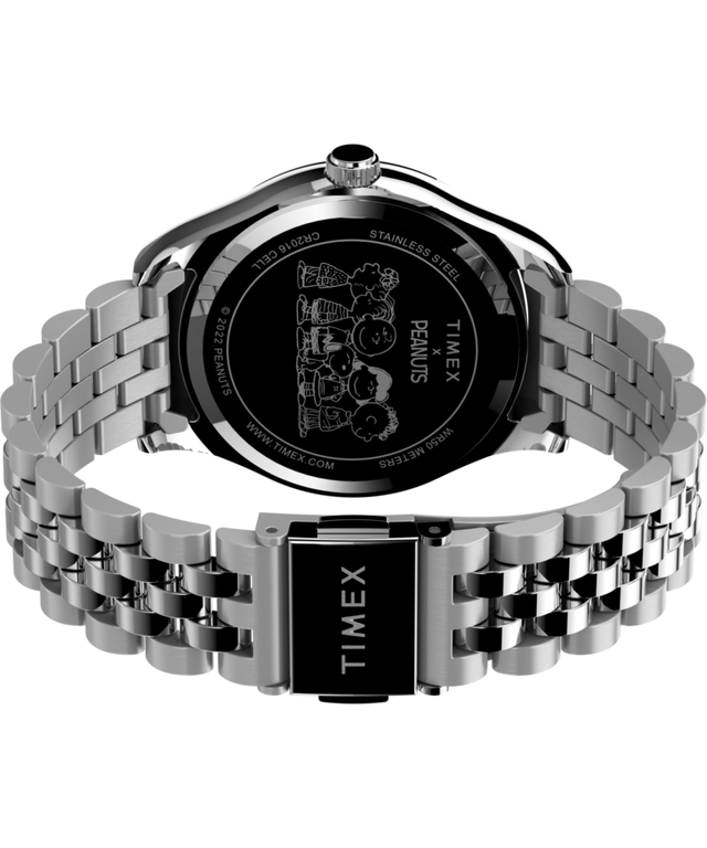 TW2V47400 Timex x Peanuts® Timex Legacy 34mm Stainless Steel Bracelet Watch Caseback with Attachment Image