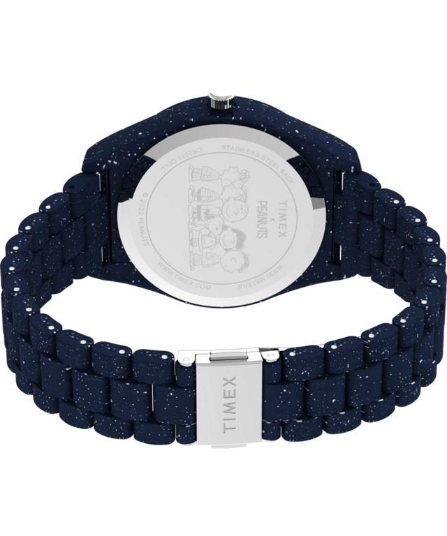 TW2V53300 Timex Legacy Ocean x Peanuts 42mm Recycled Bracelet Watch Caseback with Attachment Image