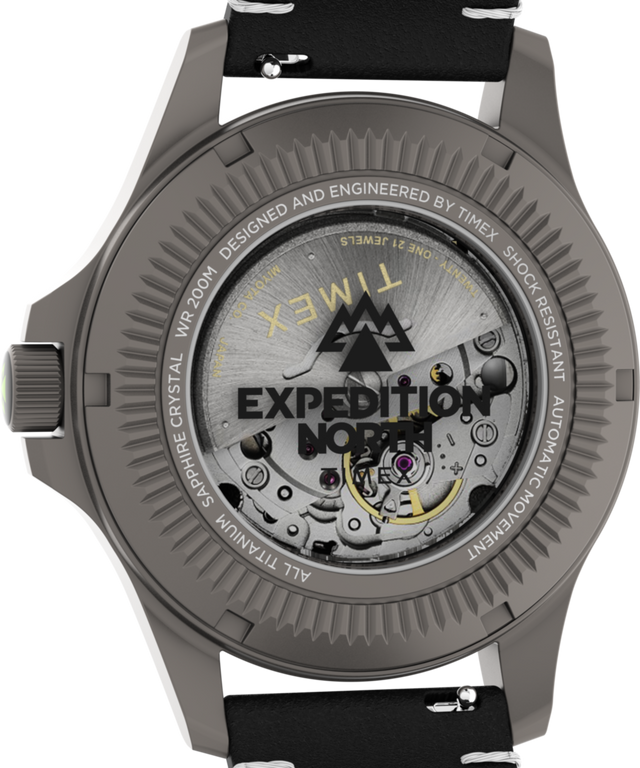 TW2V54000 Expedition® Field Post Titanium Automatic 41mm Eco-Friendly Leather Strap Watch Caseback Image