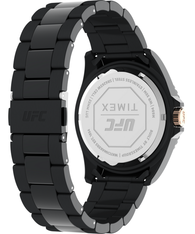 TW2V56800 Timex UFC Debut 42mm Stainless Steel Bracelet Watch Caseback with Attachment Image