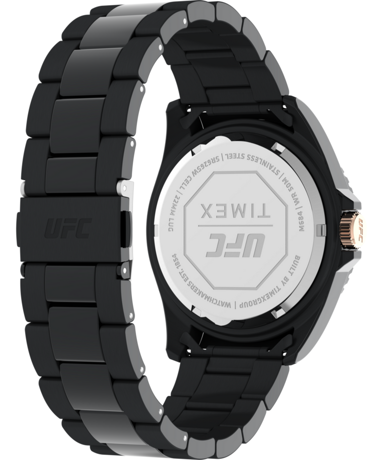 TW2V56800 Timex UFC Debut 42mm Stainless Steel Bracelet Watch Caseback with Attachment Image