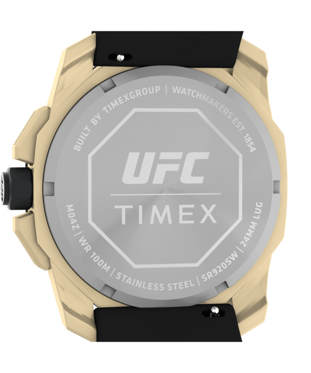 TW2V58500 Timex UFC Icon Chronograph 45mm Silicone Strap Watch Caseback Image