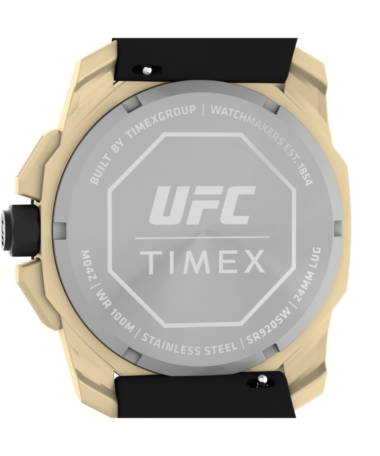 TW2V58500 Timex UFC Icon Chronograph 45mm Silicone Strap Watch Caseback Image