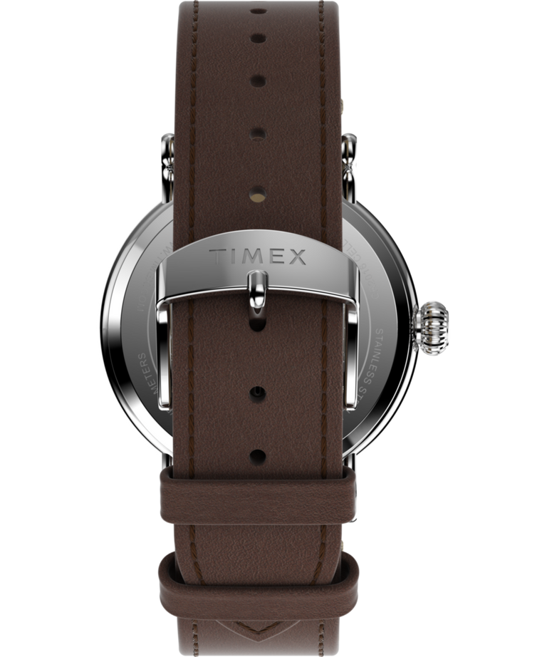 TW2V61200 Timex Standard x Peanuts Featuring Snoopy at the Beach 40mm Leather Strap Watch Strap Image