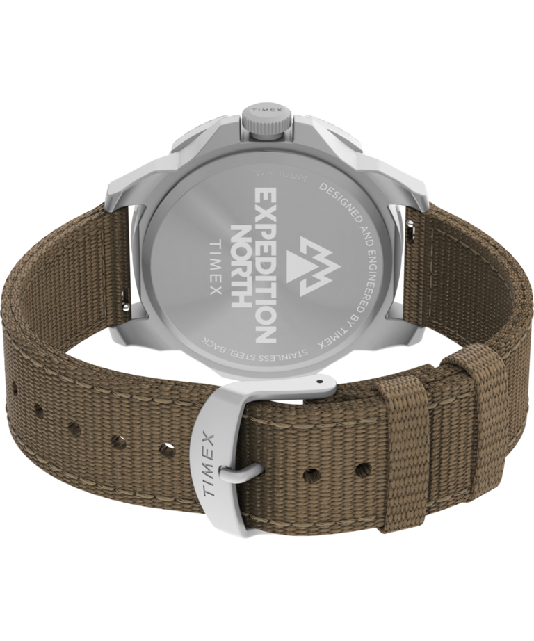 TW2V62400 Expedition Ridge 43mm Recycled Materials Fabric Strap Watch Caseback with Attachment Image