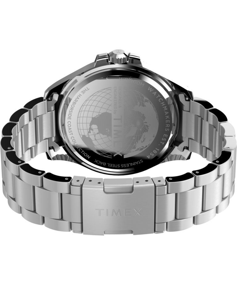 TW2V65300 Harborside Coast 43mm Stainless Steel Bracelet Watch Caseback with Attachment Image