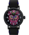 TW2V67600 Timex Waterbury Standard Dia de los Muertos 40mm Leather Strap Watch Primary Image