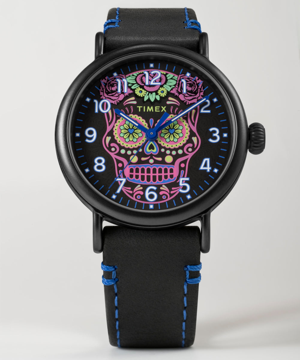 【※Believer17】ドジャース Dia De Los Muertos Timex Waterbury Standard Dia de los Muertos 40mm Leather