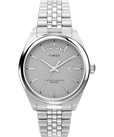 TW2V67900 Timex Legacy Day and Date 41mm Stainless Steel Bracelet Watch Primary Image