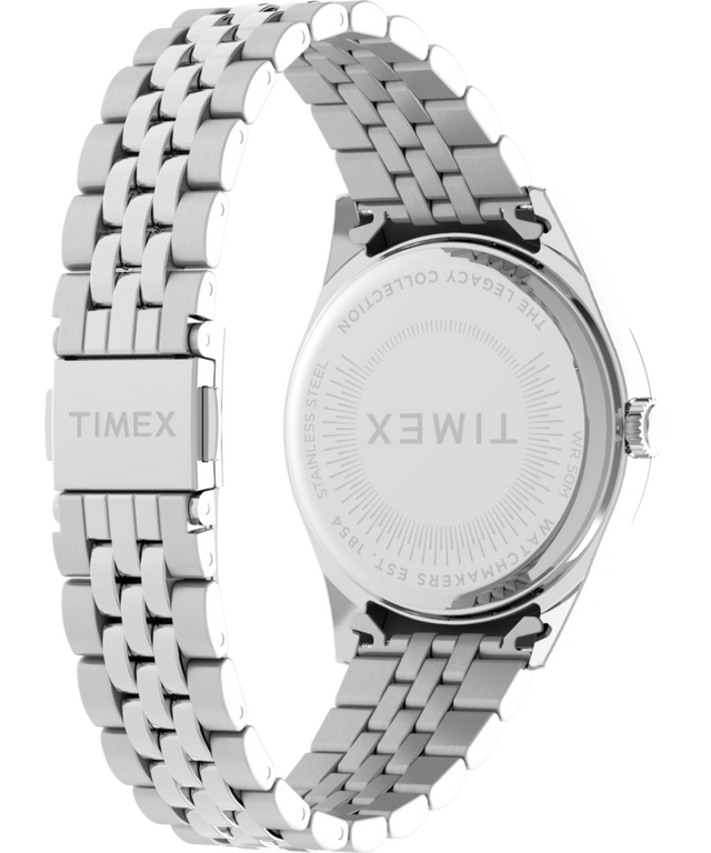 TW2V68400 Timex Legacy Day and Date 36mm Stainless Steel Bracelet Watch Caseback with Attachment Image