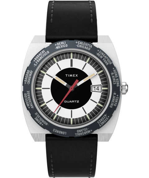 World Time Reissue 39mm Leather Strap Watch - TW2V69500 | Timex CA