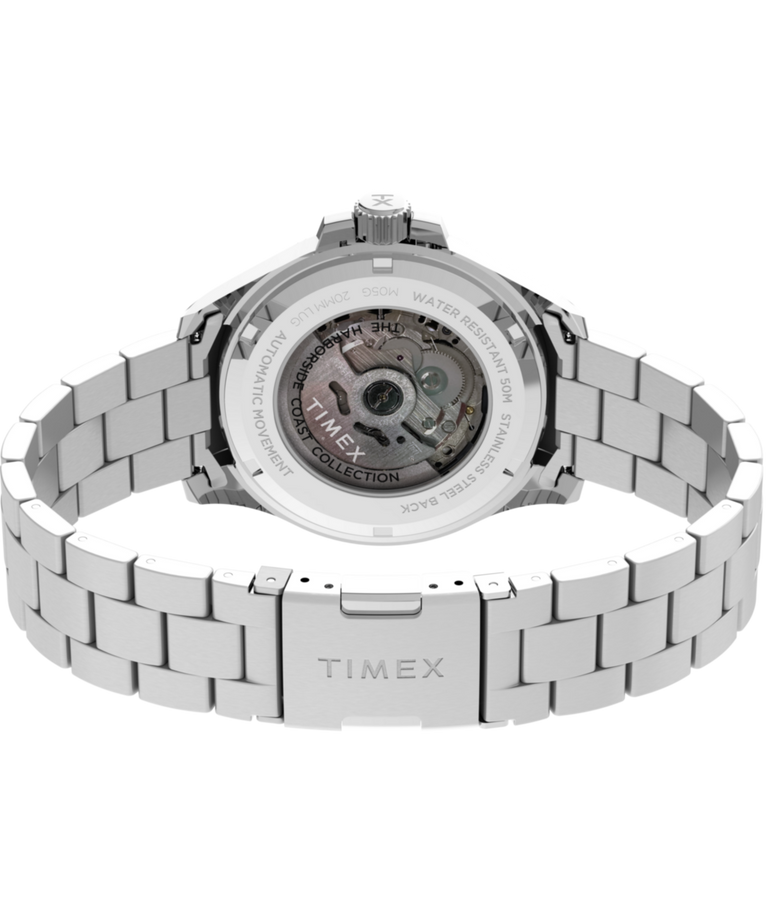 TW2V72100 Harborside Coast Automatic 43mm Stainless Steel Bracelet Watch Caseback with Attachment Image