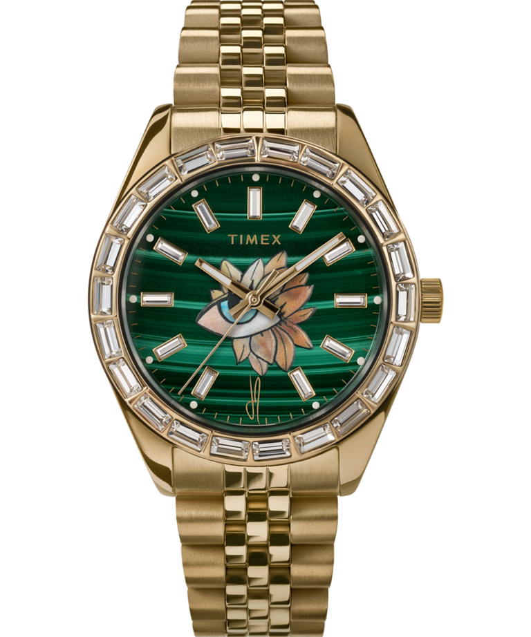 TW2V73000 Timex Legacy x Jacquie Aiche Malachite Tribe Eye 36mm Watch Primary Image