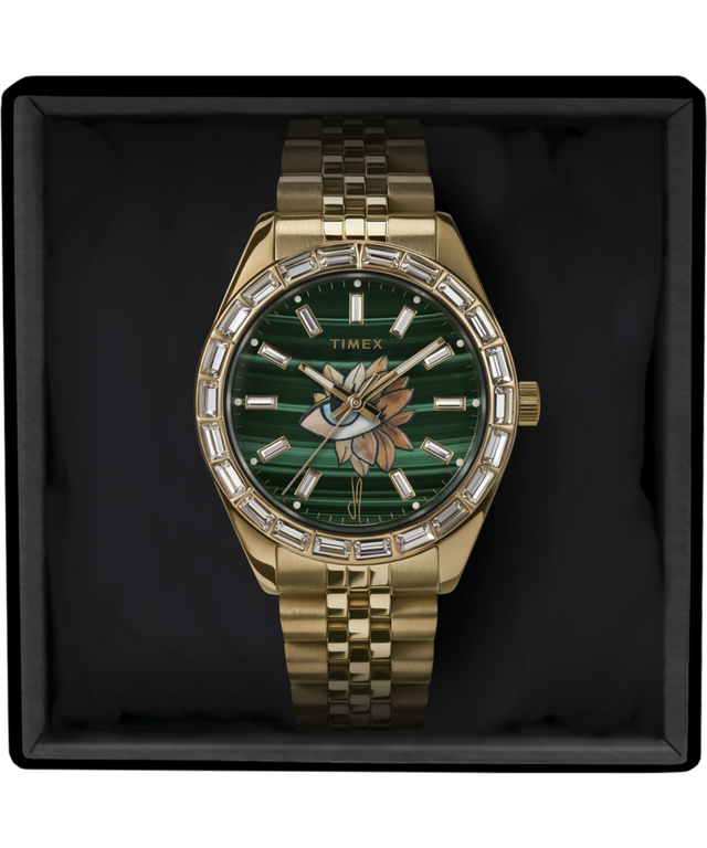 TW2V73000 Timex Legacy x Jacquie Aiche Malachite Tribe Eye 36mm Watch Alternate Image 1