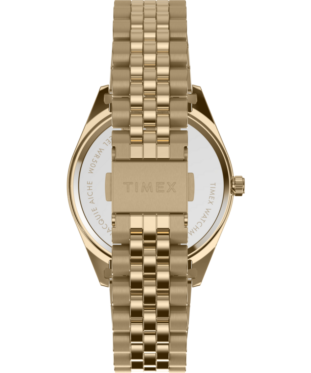 TW2V73100 Timex Legacy x Jacquie Aiche Gold Sunray Dial with Tribe Eye 36mm Watch Strap Image