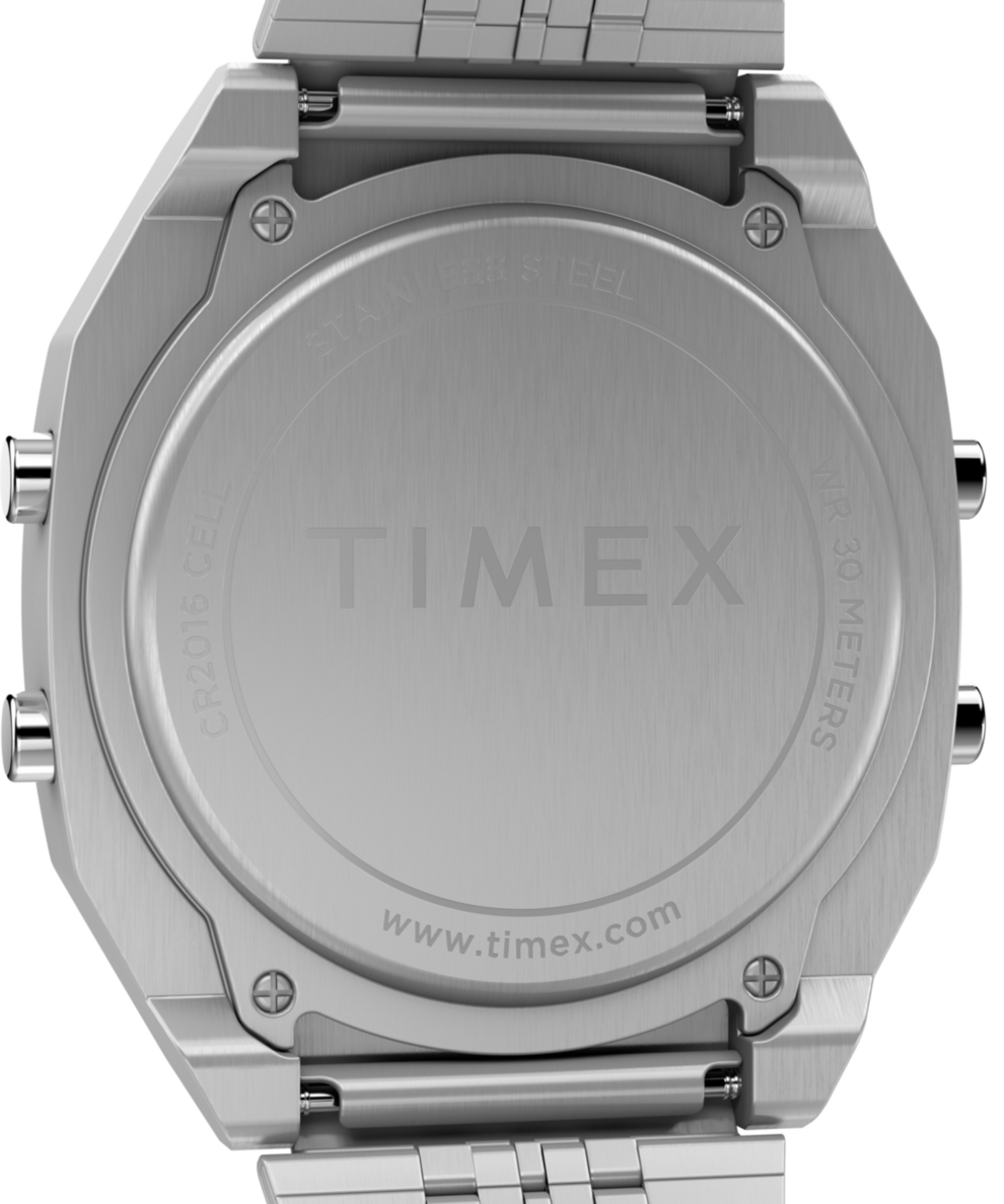 TW2V74200 Timex T80 Steel 36mm Stainless Steel Bracelet Watch Caseback Image