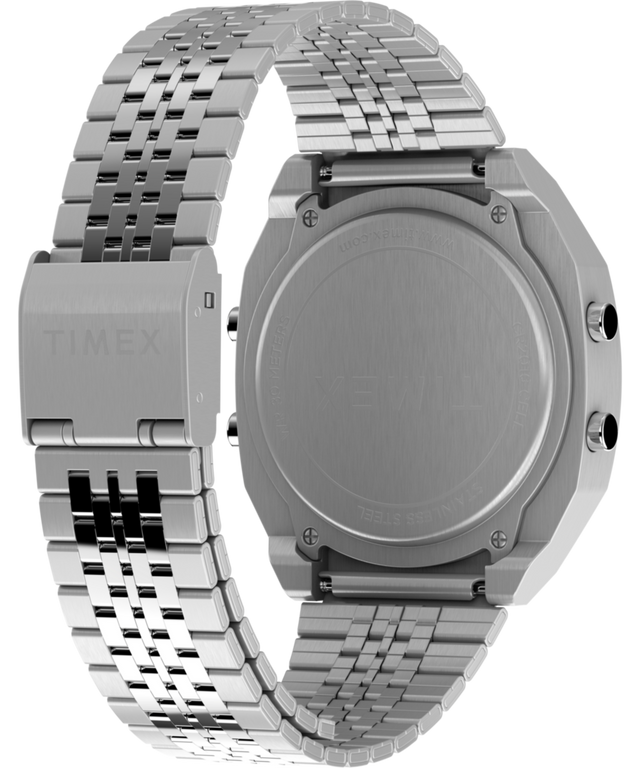 TW2V74200 Timex T80 Steel 36mm Stainless Steel Bracelet Watch Caseback with Attachment Image