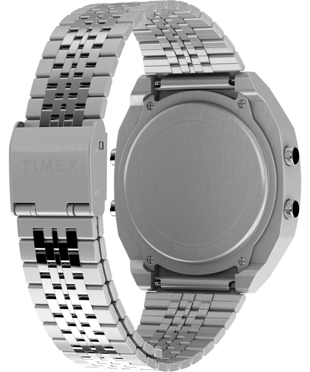 TW2V74200 Timex T80 Steel 36mm Stainless Steel Bracelet Watch Caseback with Attachment Image