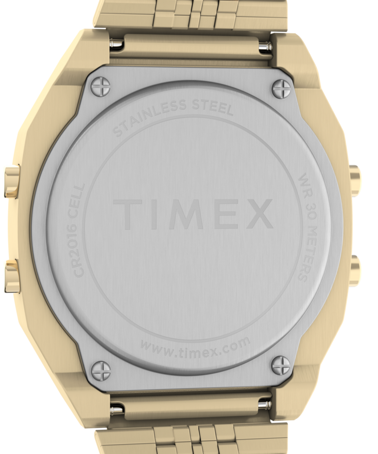 TW2V74300 Timex T80 Steel 36mm Stainless Steel Bracelet Watch Caseback Image