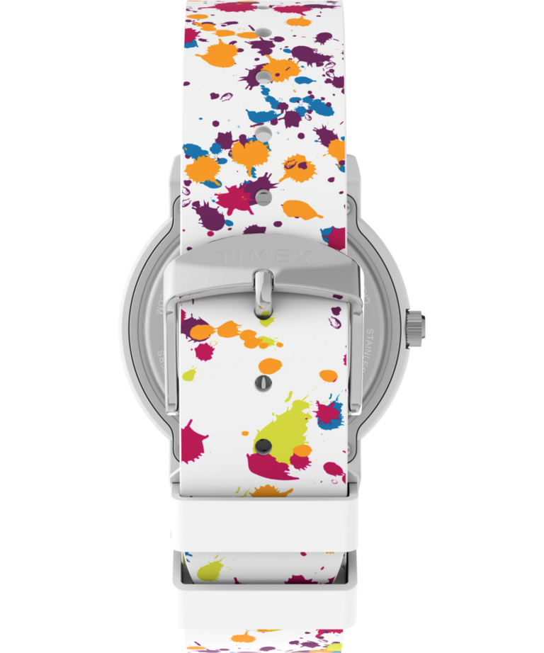 TW2V77600 Timex x Peanuts Rainbow Paint 36mm Silicone Strap Watch Strap Image