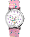 TW2V77800 Timex Weekender x Peanuts In Bloom 38mm Fabric Strap Watch Primary Image