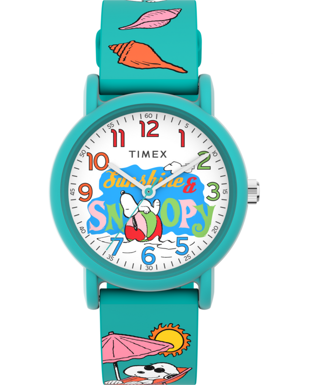 TW2V78500 Timex x Peanuts Just Beachy 36mm Silicone Strap Watch Primary Image