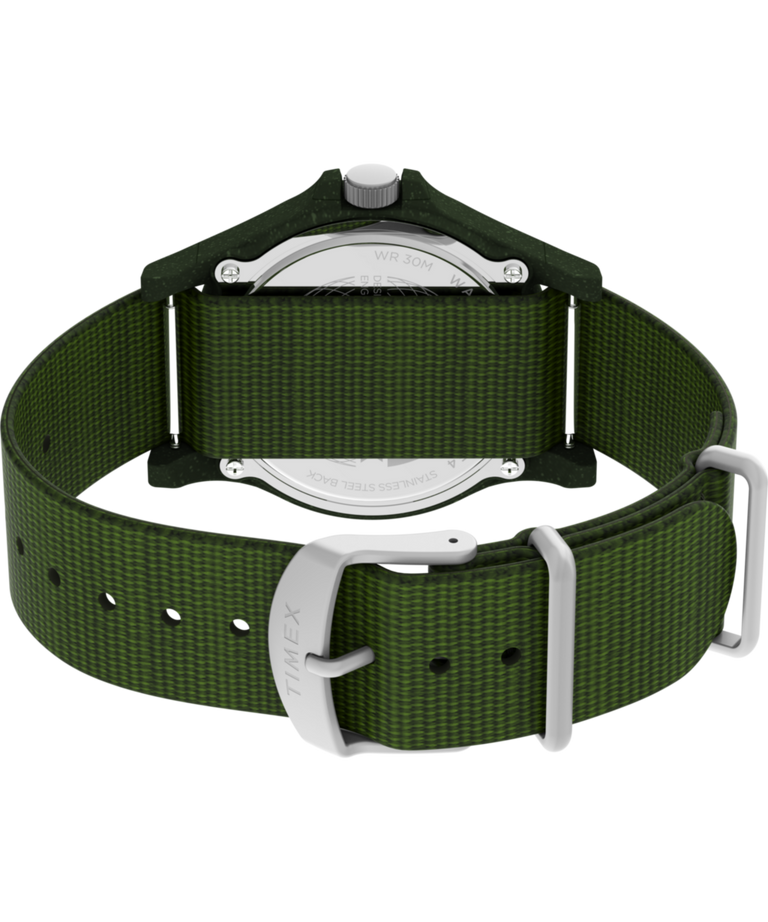 TW2V96000 Reclaim Ocean 40mm Recycled Fabric Strap Watch Caseback with Attachment Image