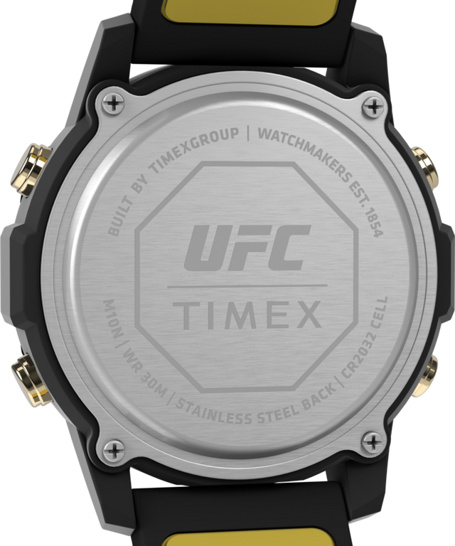 TW2V97900 Timex UFC Brawler 43mm Silicone Strap Watch Caseback Image