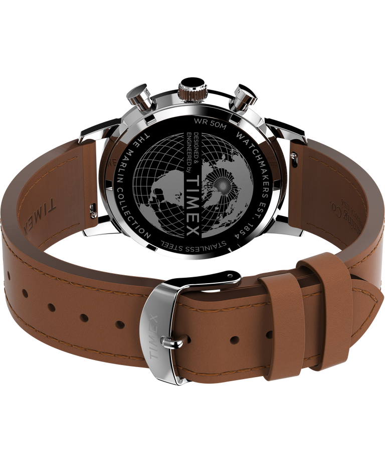 Marlin Chronograph Tachymeter 40mm Leather Strap Watch