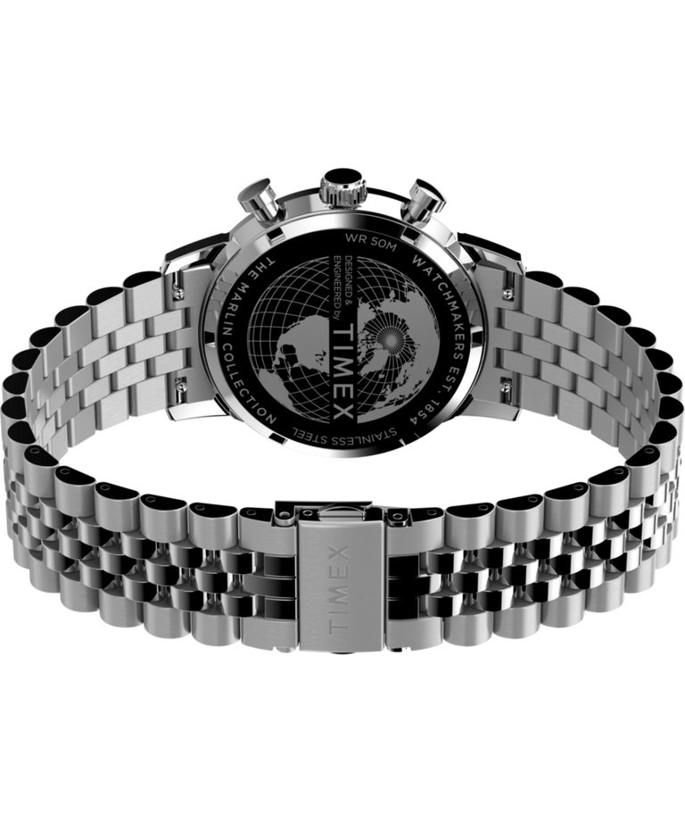 TW2W10400 Marlin® Chronograph Tachymeter 40mm Stainless Steel Bracelet Watch Caseback with Attachment Image