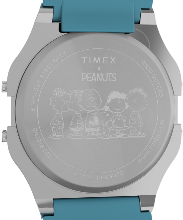 TW2W18900 Timex T80 x Peanuts Gang's All Here 34mm Resin Strap Watch Caseback Image