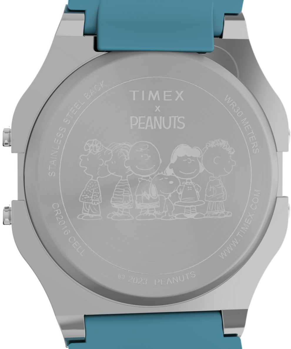 TW2W18900 Timex T80 x Peanuts Gang's All Here 34mm Resin Strap Watch Caseback Image