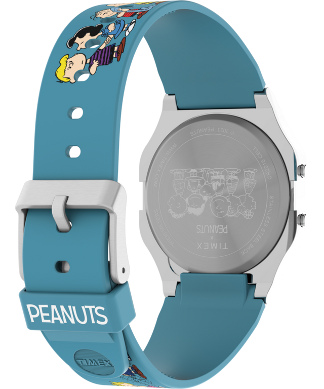 TW2W18900 Timex T80 x Peanuts Gang's All Here 34mm Resin Strap Watch Caseback with Attachment Image