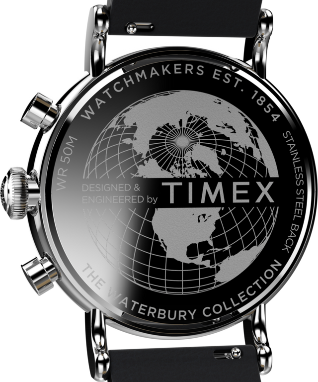 TW2W20600 Waterbury Standard Coin Edge Chronograph 40mm Leather Strap Watch Caseback Image