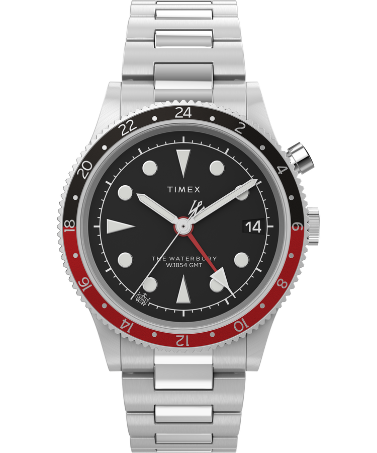 Waterbury Traditional GMT 39mm Stainless Steel Bracelet Watch