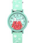 Timex x Peanuts Holiday 34mm Fabric Strap Watch